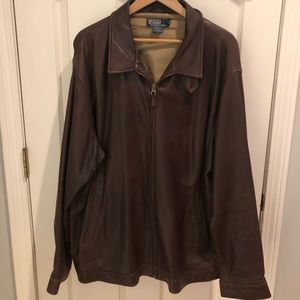 Men’s XXL 100% Leather Polo Men’s Jacket